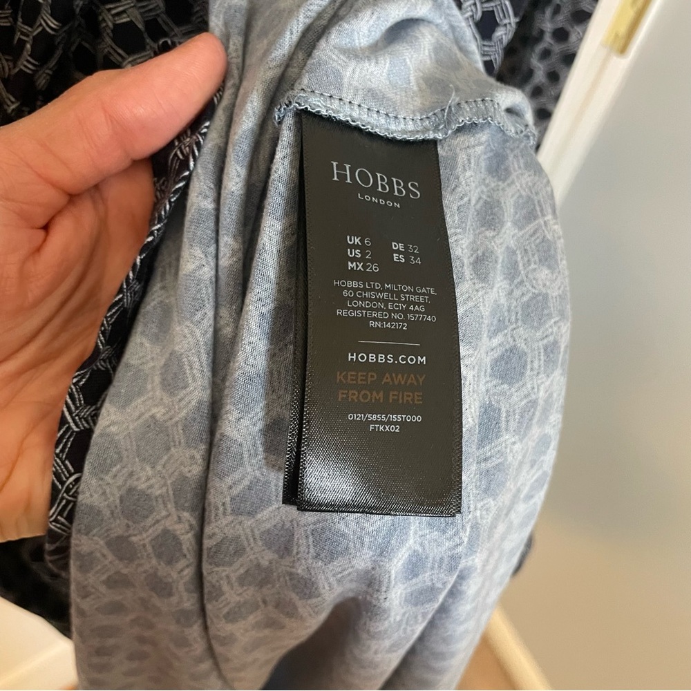 Hobbs London Aretha Rope Print Midi Shirt Dress NWOT - Picture 8 of 9